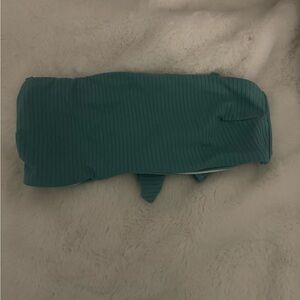 reverse able swiming tube top. blue and white